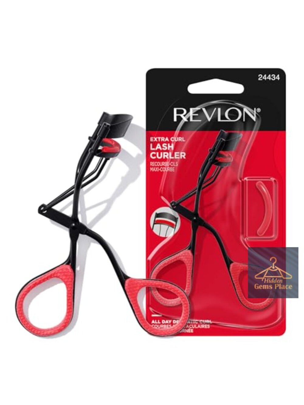 All-Day Curl Eyelash Curler, Non-Slip Finger Grips, Precision Beauty Tool